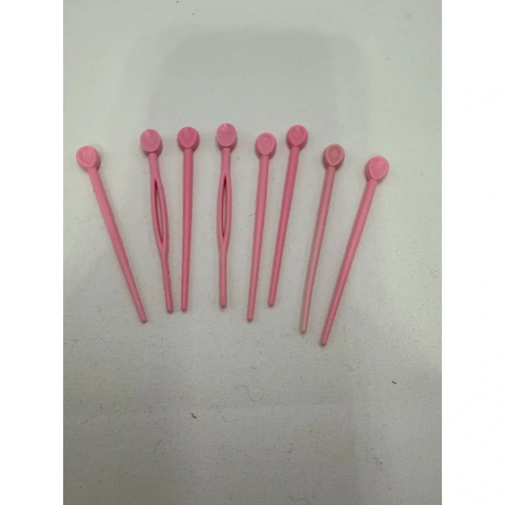 Hair Pins for Curlers Rollers Picks Plastic Mixed Lot White Pink Cream 50 +